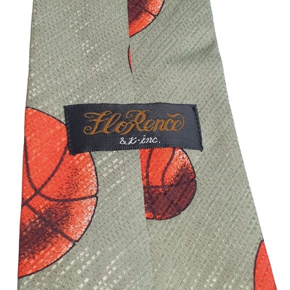 FloRence Men Basketball Themed Necktie School Coach Sport Collectable Teacher - Picture 4 of 5